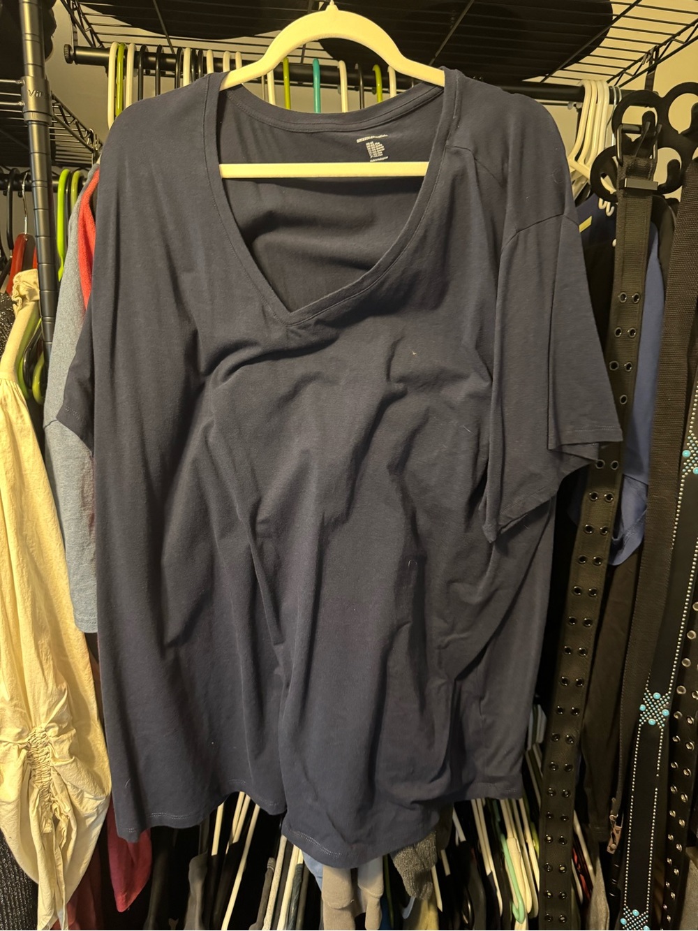 Amazon Essentials Deep Navy V-Neck Tee